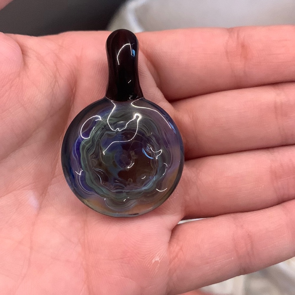 Blue poolside pendant